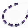 Natural Purple Amethyst Smooth Square Box Beads Strand Quantity 7 beads and Size 4mm approx.Pronounced AM-eth-ist, this lovely stone comes in two color variations of Purple and Pink. This gemstones belongs to quartz family. All strands are hand picked. 